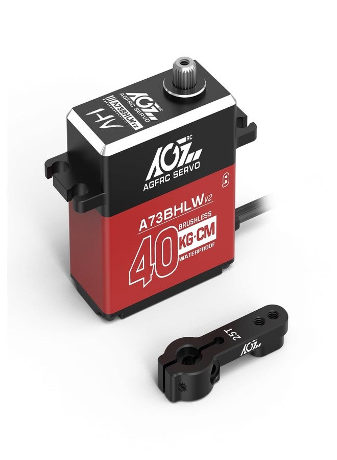 AGFRC 40KG Waterproof RC-Steering-Servo High-Torque - Full Metal Gear Brushless Digital Servo for 1/10 RC Car, Control Angle 180° (A73BHLW V2) - Image 1